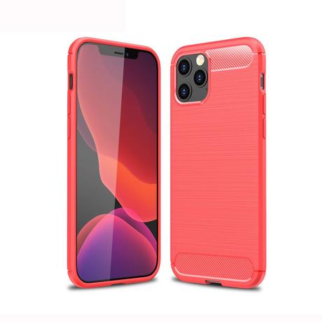 Cover-Discount  iPhone 12 Pro Max - Metall Carbon Look Gummi Hülle 