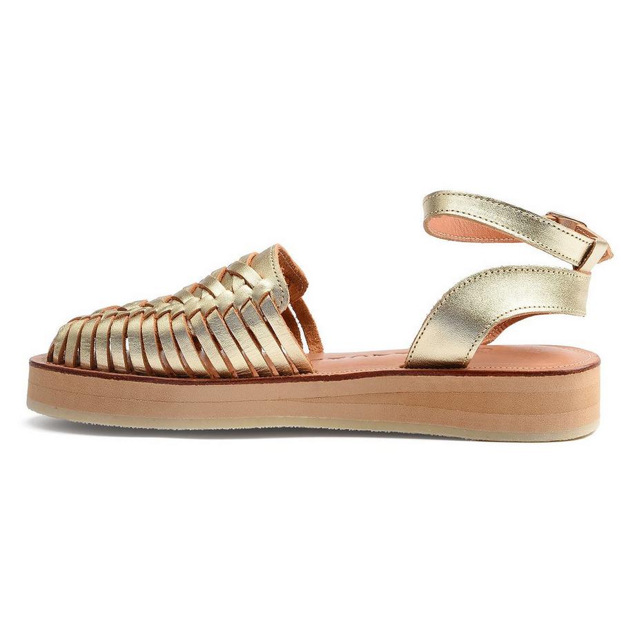 MAPACHE LOMA Sandali Platform in Pelle Metallizzata  