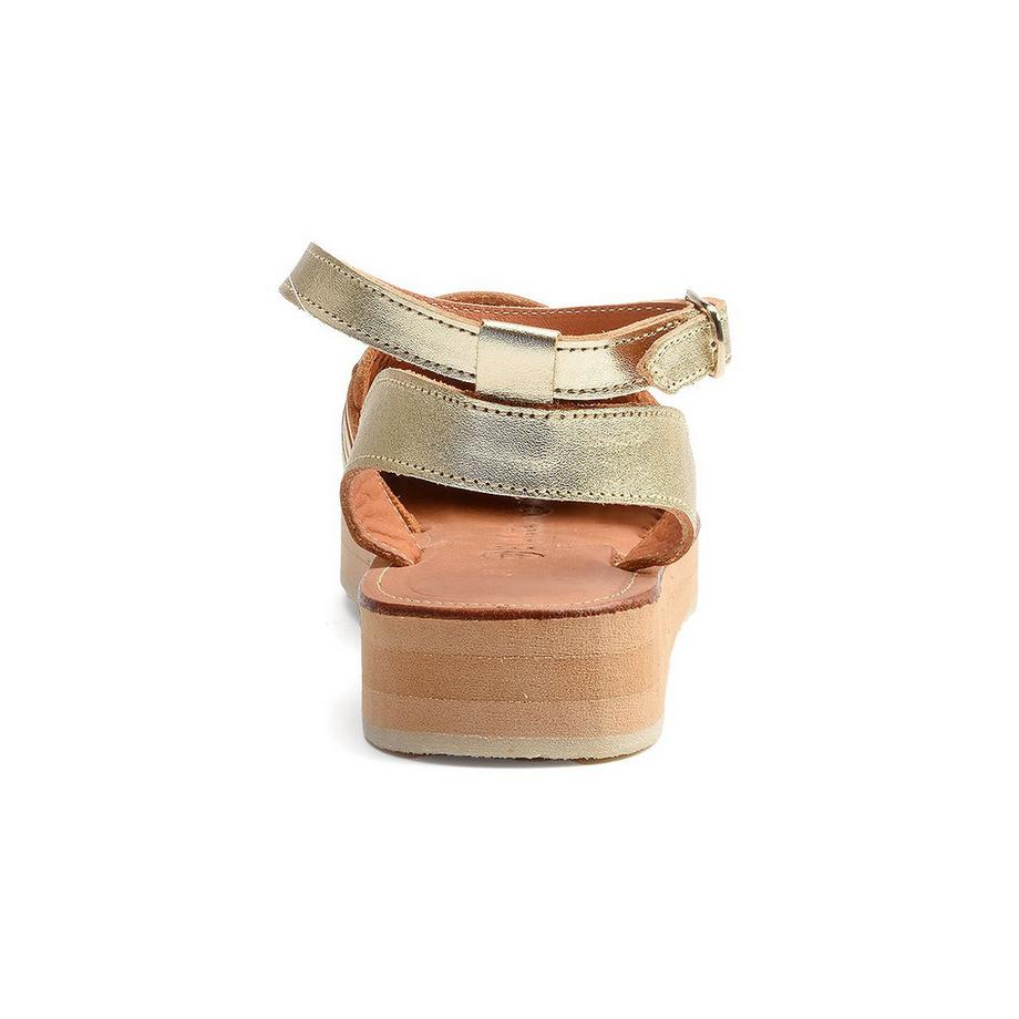 MAPACHE LOMA Sandali Platform in Pelle Metallizzata  