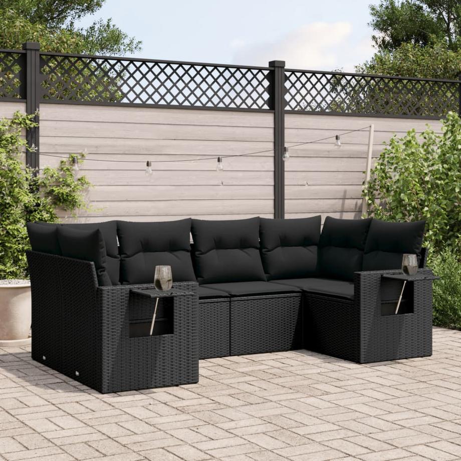 VidaXL set divano da giardino Polirattan  
