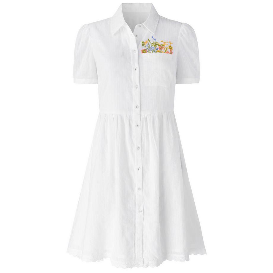 Joe Browns Kurzkleid mit Blumenstickerei und Knopfleiste  
