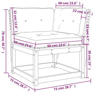 VidaXL divano da giardino Legno di pino impregnato  