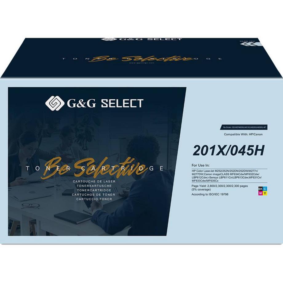 G&G  Kompatibel mit HP 201X Canon 045H Toner - Marke: Select 