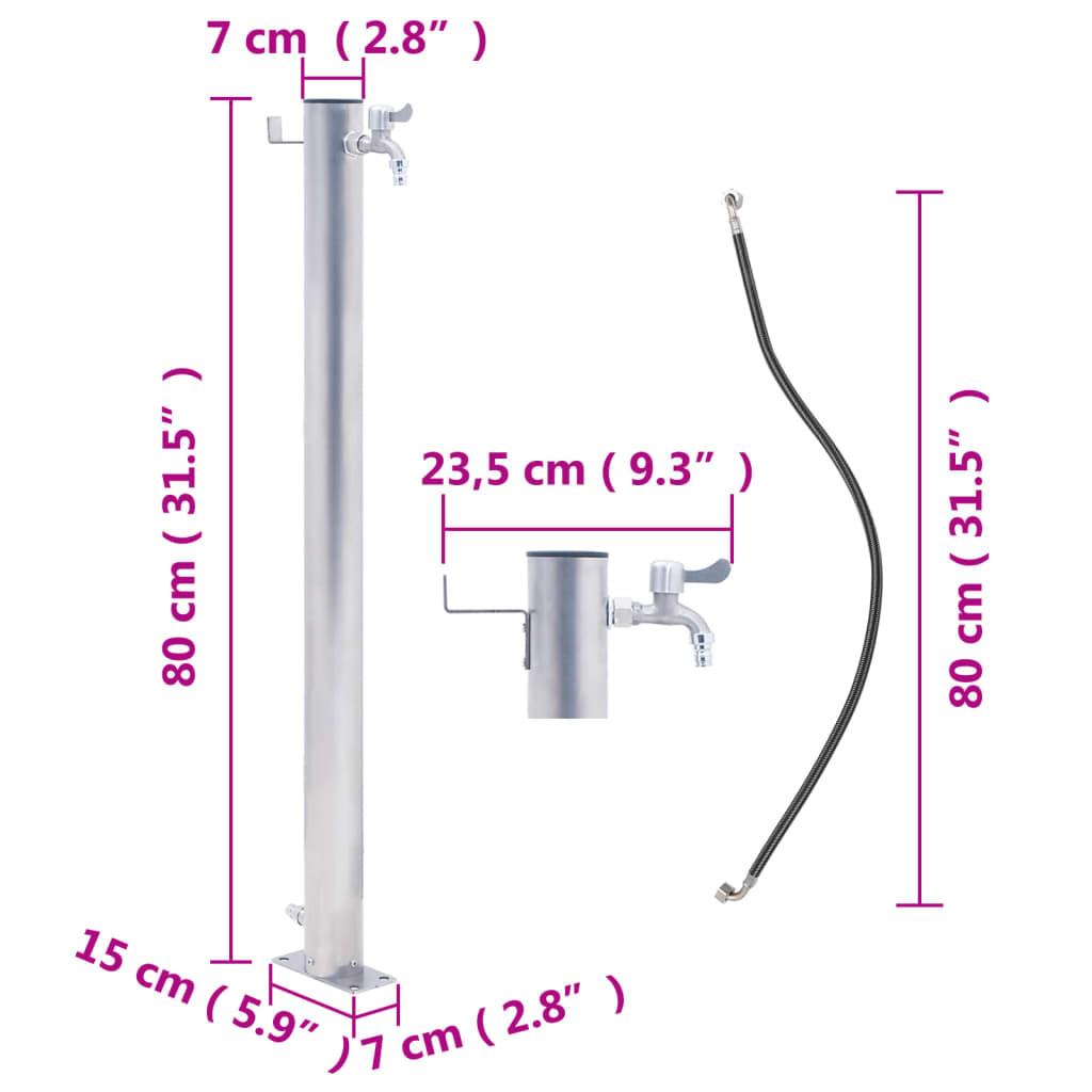 VidaXL colonna d'acqua Acciaio  