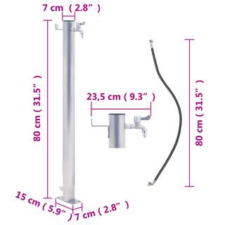 VidaXL colonna d'acqua Acciaio  