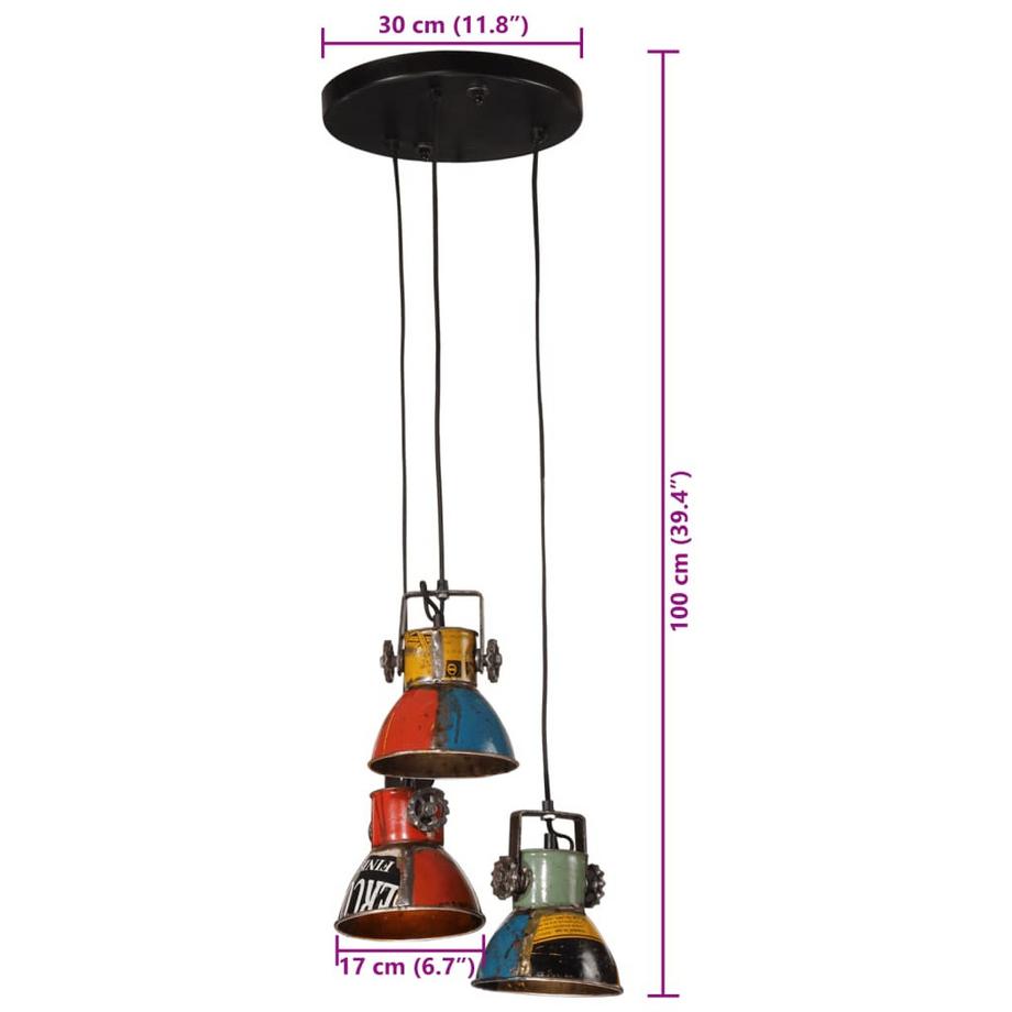 VidaXL Lampe suspendue fer  