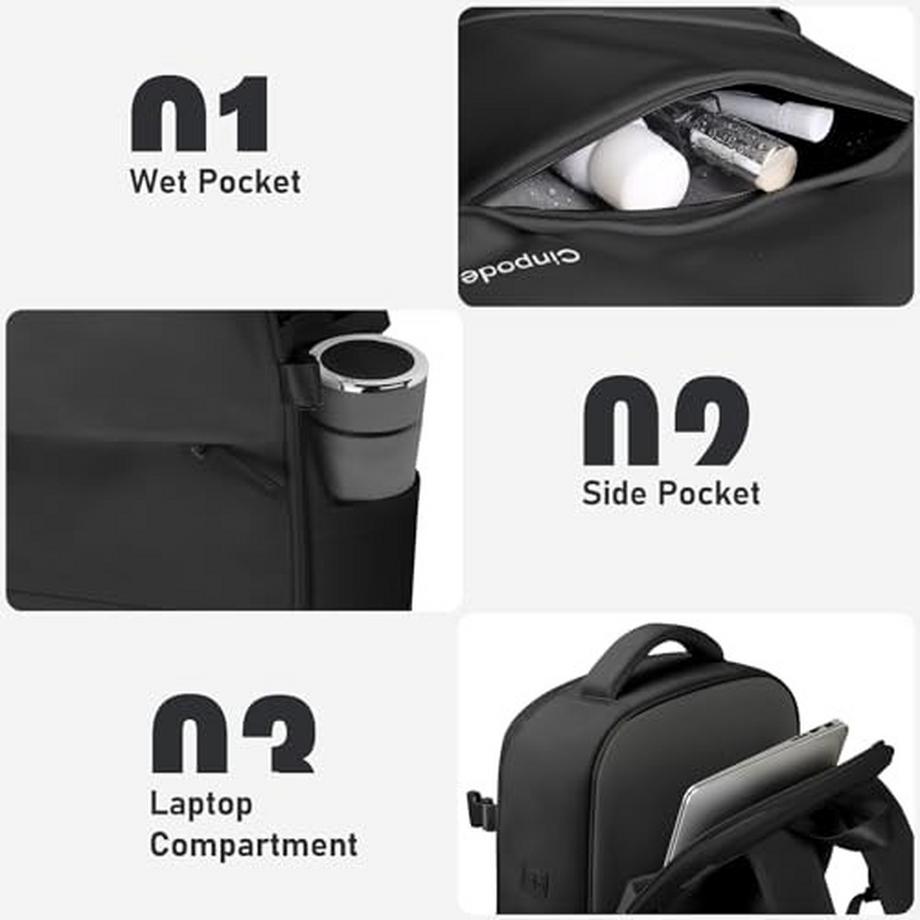 Only-bags.store Zaino da viaggio 40L con scomparto per laptop  