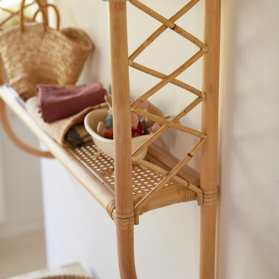 Tikamoon Kinder-Wandregal aus Rattan Marius  