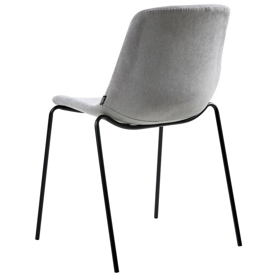 Beliani Lot de 4 chaises de salle à manger en Tissu Moderne TILLER  