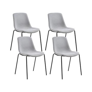 Lot de 4 chaises de salle à manger en Tissu Moderne TILLER