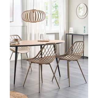 Beliani Lot de 2 chaises en Matière synthétique Moderne CANTON II  