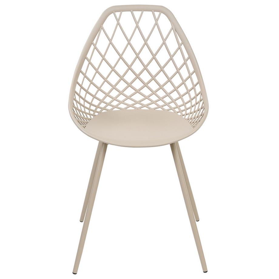 Beliani Esszimmerstuhl 2er Set aus Kunststoff Modern CANTON II  