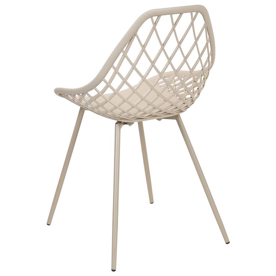 Beliani Esszimmerstuhl 2er Set aus Kunststoff Modern CANTON II  