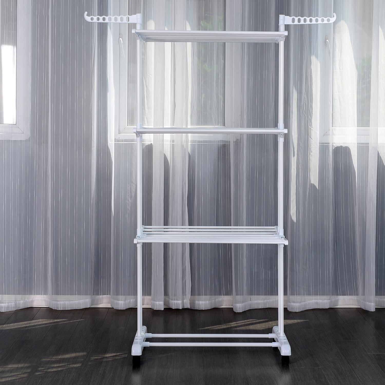 Northio Stendibiancheria mobile e stendibiancheria - bianco  