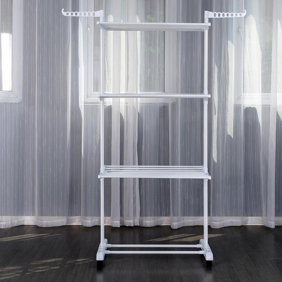 Northio Stendibiancheria mobile e stendibiancheria - bianco  