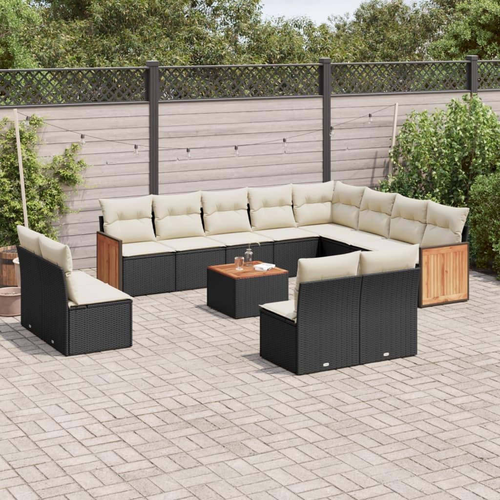 VidaXL set divano da giardino Polirattan  