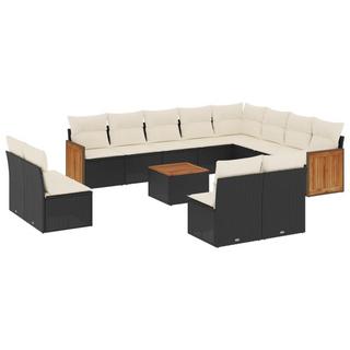 VidaXL set divano da giardino Polirattan  