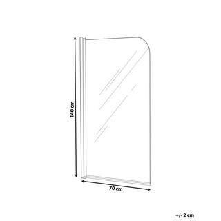 Beliani Parete doccia per vasca en Vetro temperato Classico LAPAN  