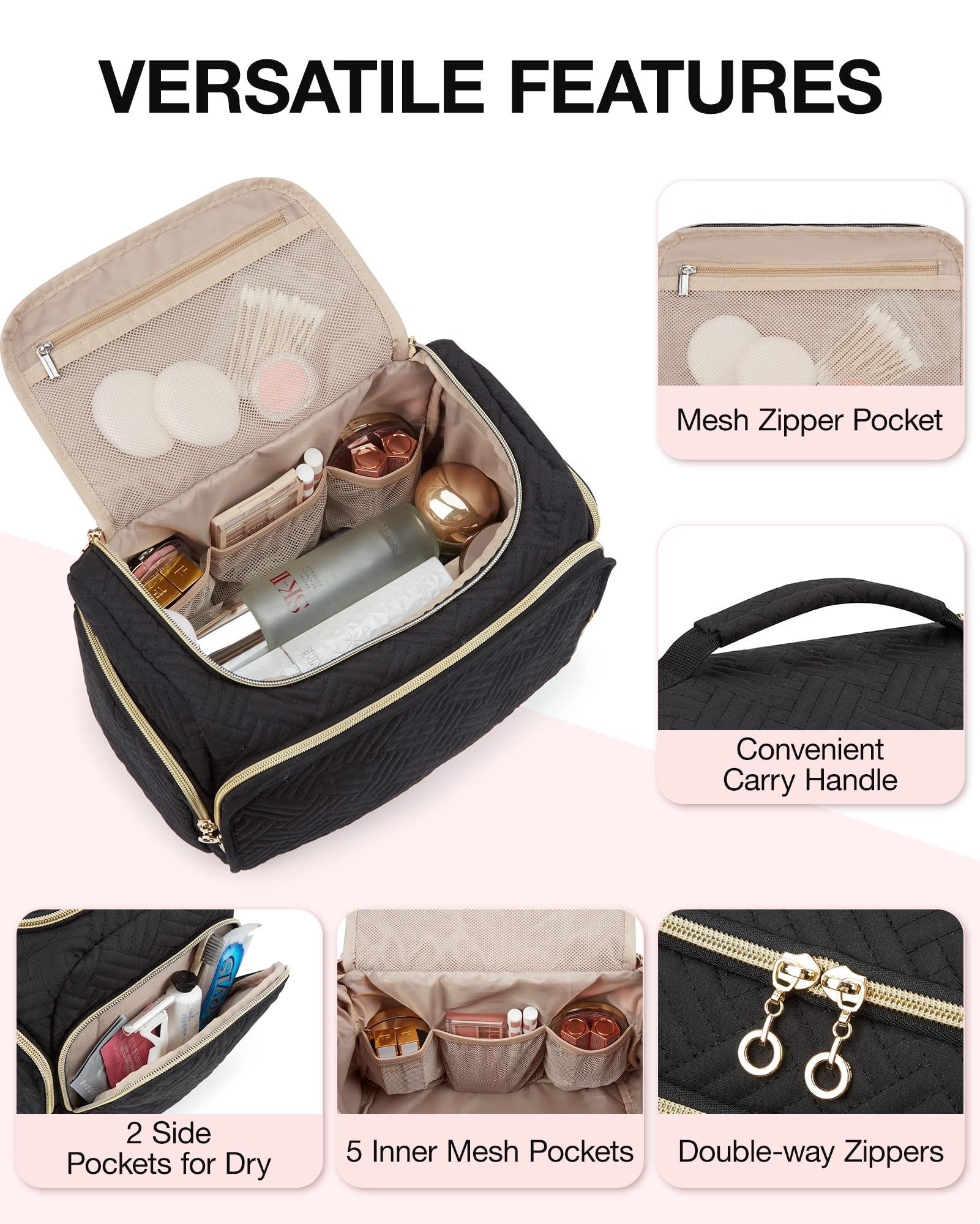 Only-bags.store Grosse weit offene Reisekosmetiktasche mit Griff  