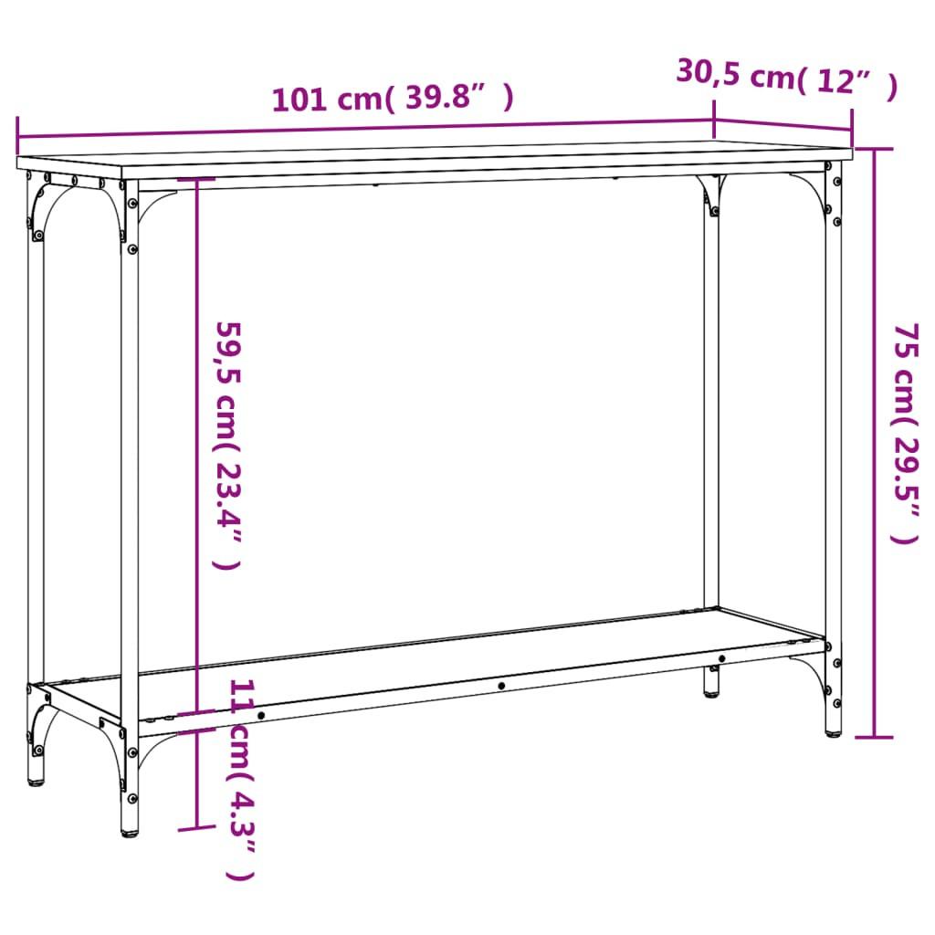 VidaXL Table console bois d'ingénierie  