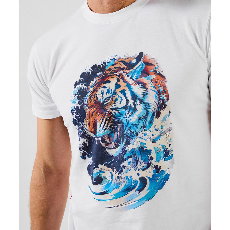 Joe Browns T-Shirt Marine- und Tigermotiv  