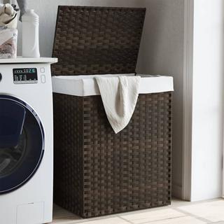 VidaXL Panier à linge rotin synthétique  