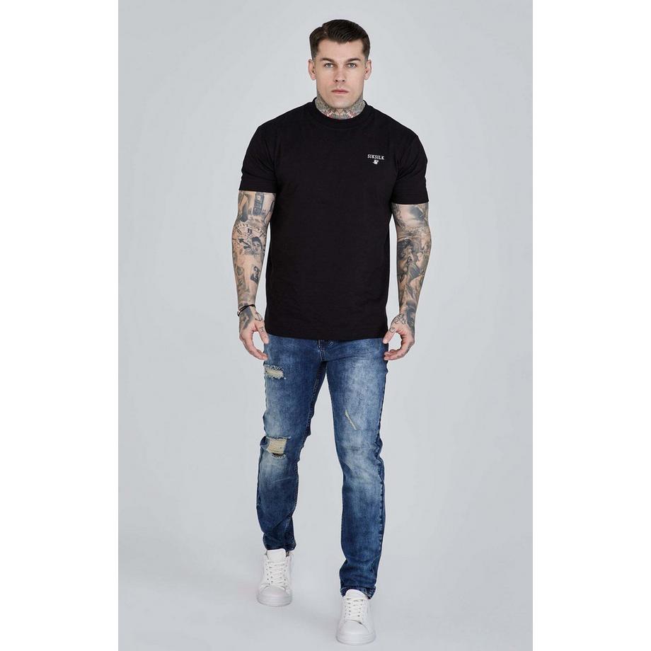 Sik Silk Distressed Slim Fit Jeans  
