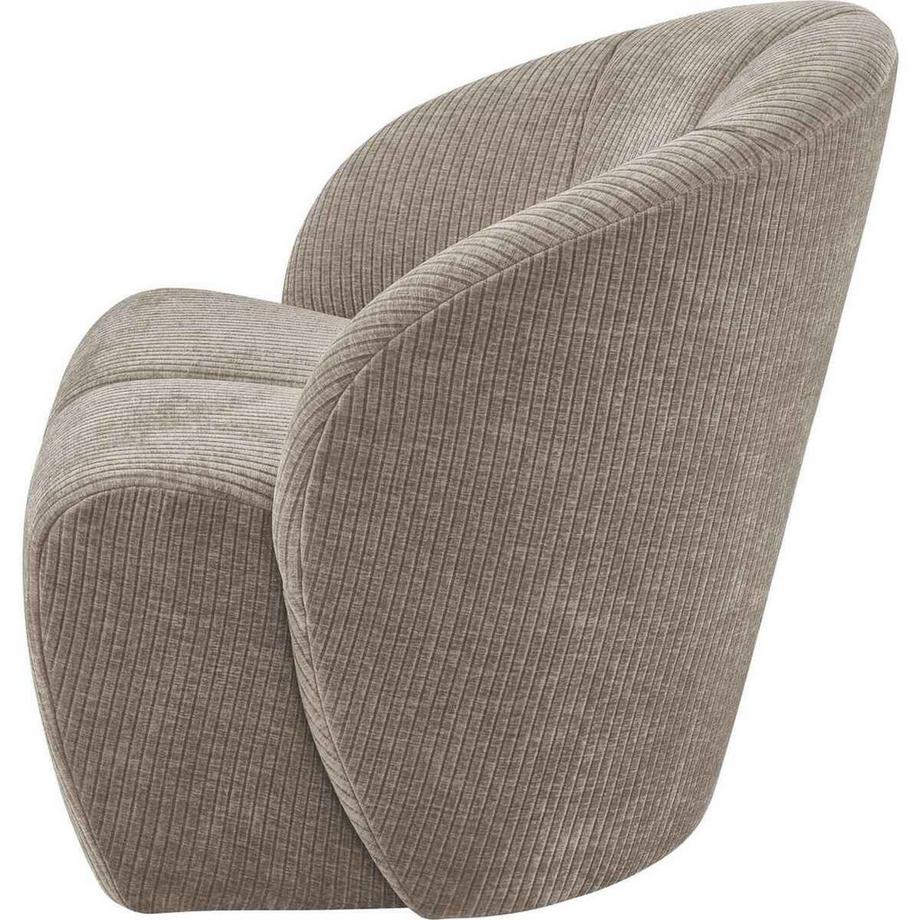 mutoni Sessel Mojo drehbar gerippter Webstoff dark sand  