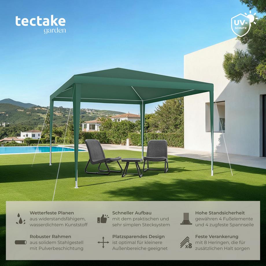 Tectake Pavillon Farah 3 x 3 m im Stecksystem  