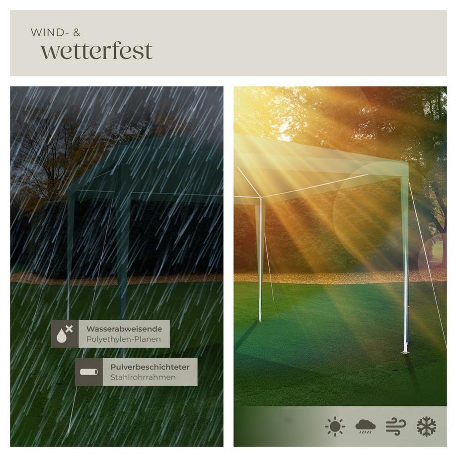 Tectake Pavillon Farah 3 x 3 m im Stecksystem  