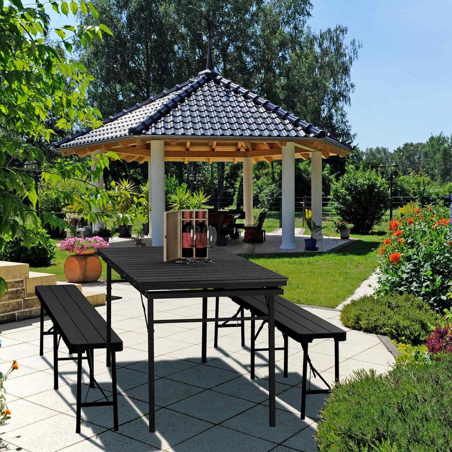 Northix Table de jardin pliante et extensible  