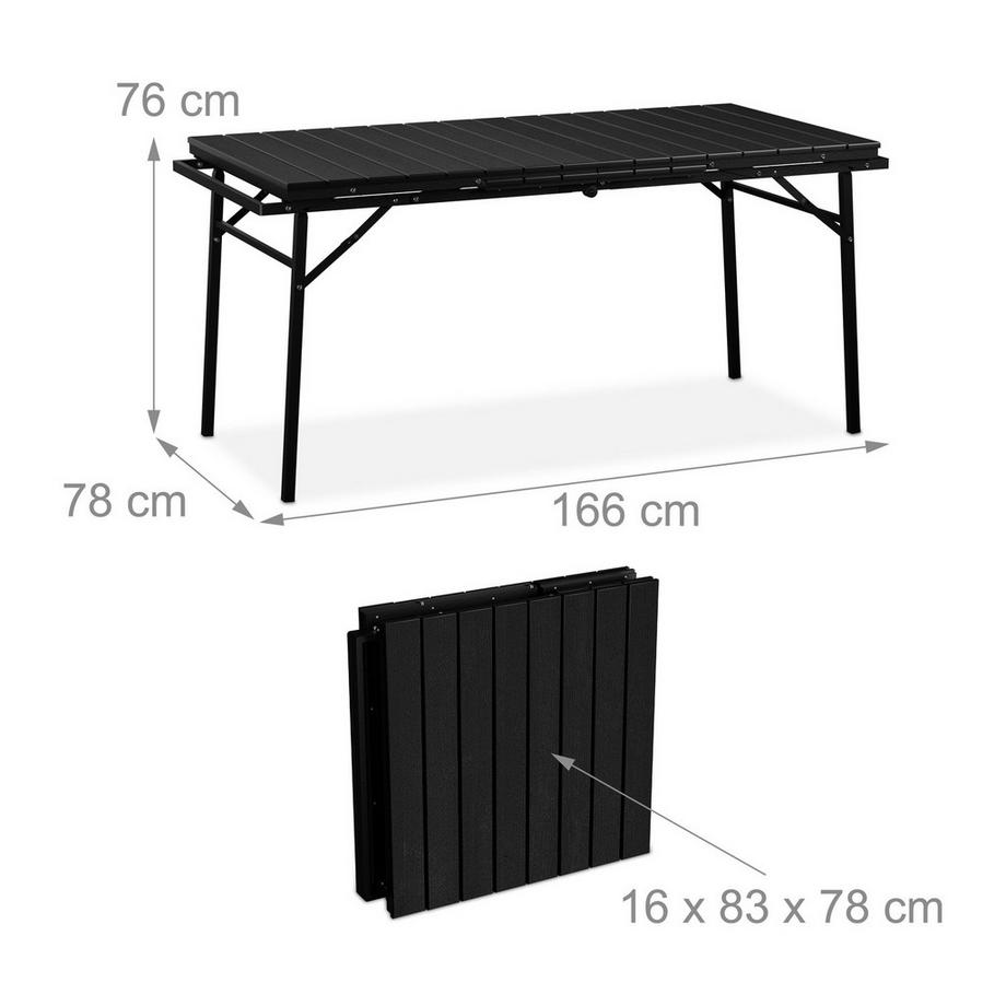 Northix Table de jardin pliante et extensible  
