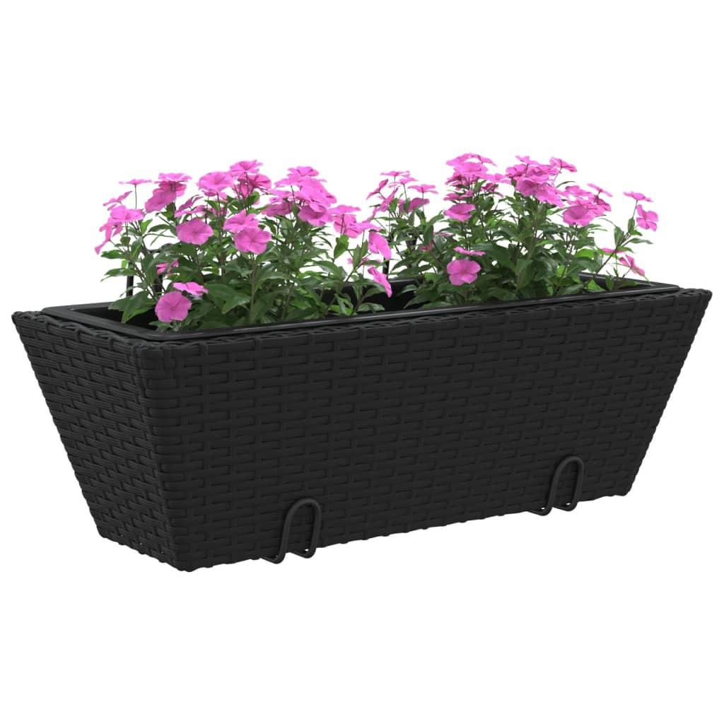 VidaXL Jardinière rotin synthétique  