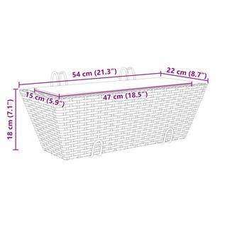 VidaXL Jardinière rotin synthétique  