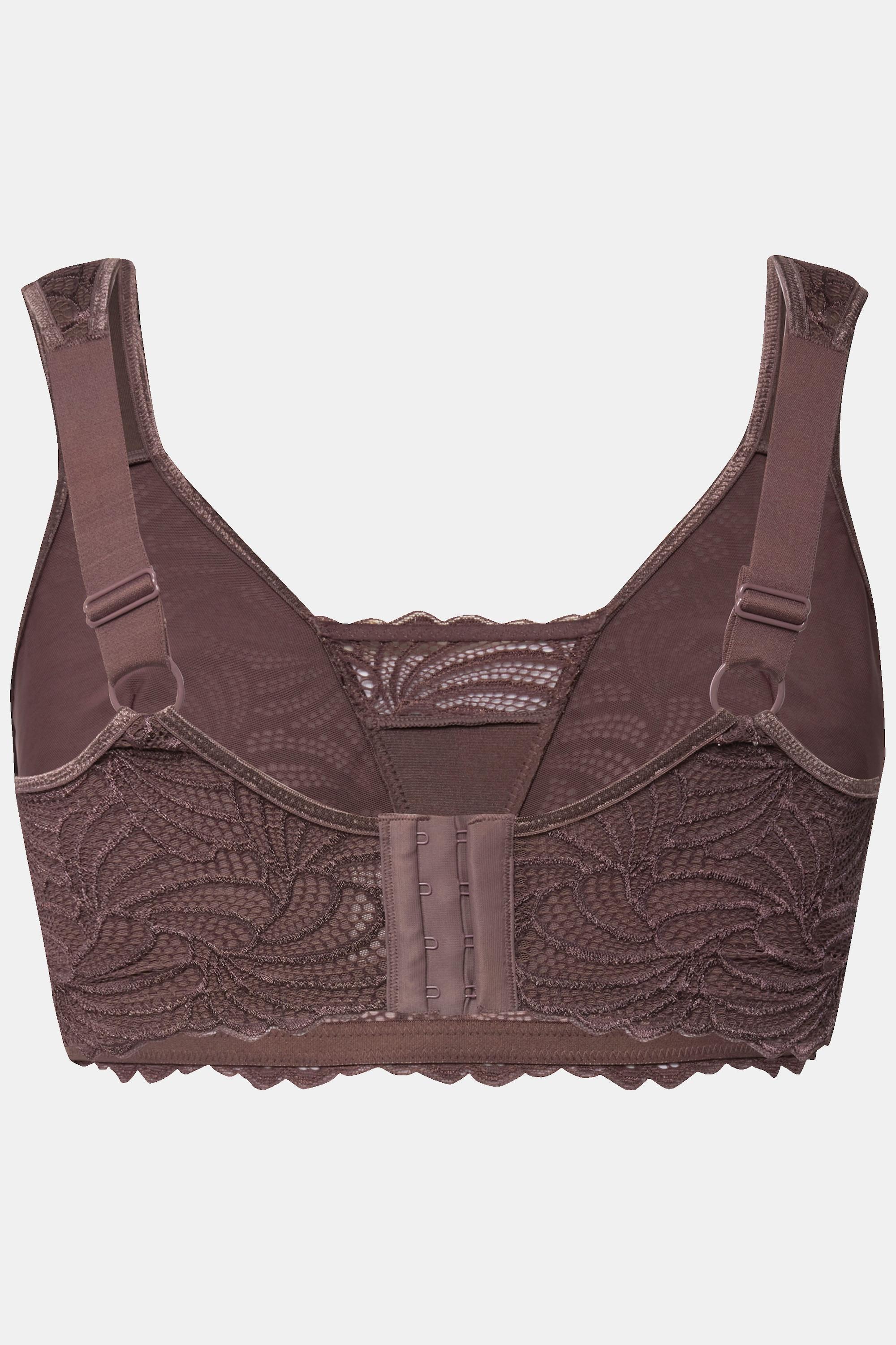 Ulla Popken  Bralette di pizzo senza ferretto con coppa B-F 