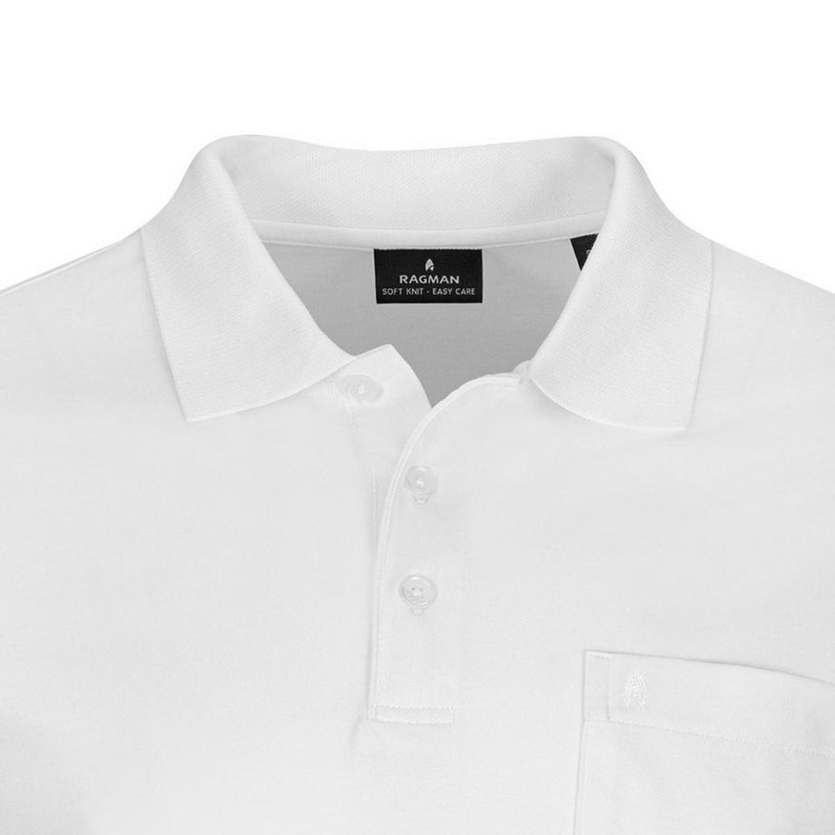 Ragman Poloshirt  Bequem sitzend-Soft Knit Polo Knopf Langarm  