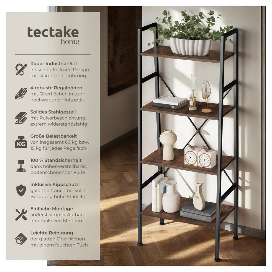 Tectake Scaffale a scala  Newcastle stile industriale  