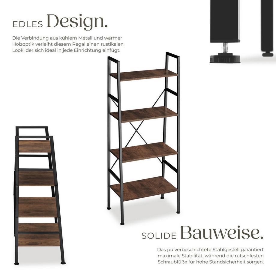 Tectake Scaffale a scala  Newcastle stile industriale  