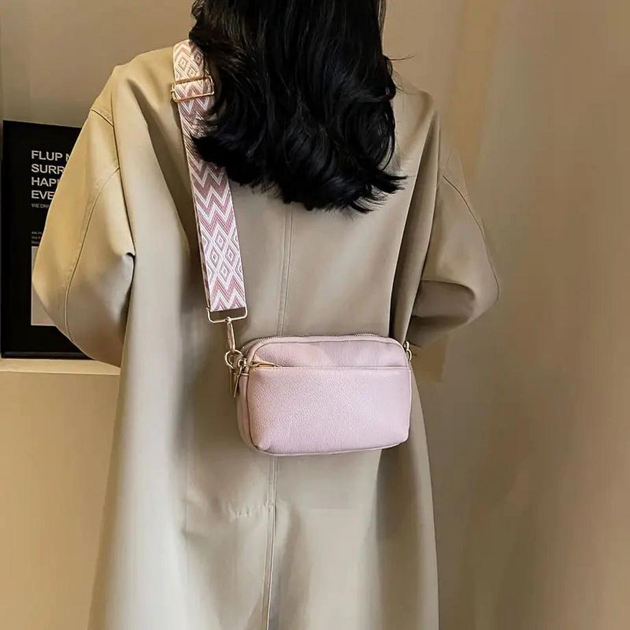 Only-bags.store Mini Borsa a Tracolla Quadrata con Ampia Tracolla  