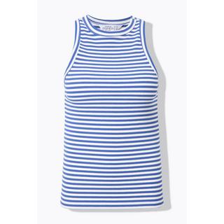 Studio Untold Tanktop Slim Shape Rippjersey Ringel  