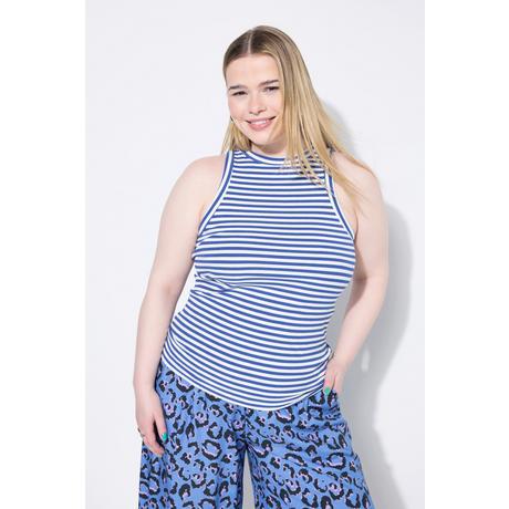 Studio Untold Tanktop Slim Shape Rippjersey Ringel  