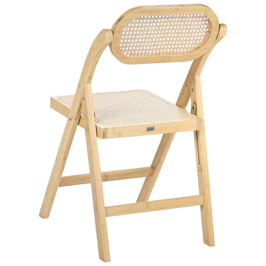 Beliani Esszimmerstuhl 2er Set aus Bambus Boho ORAISON  