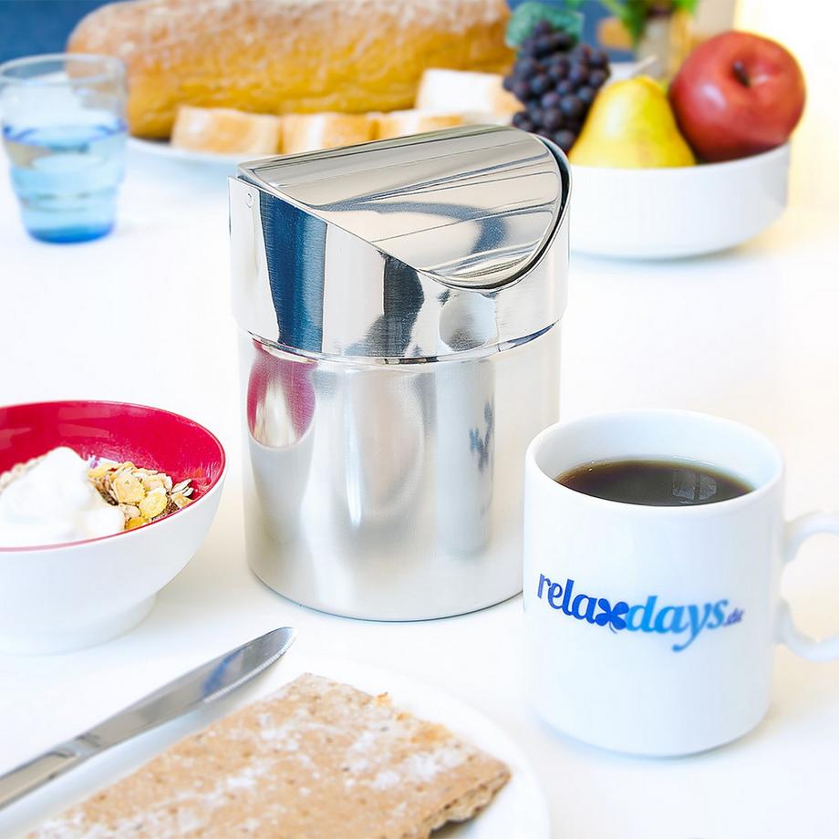 B2X Petite poubelle en acier inoxydable 1,2 l  