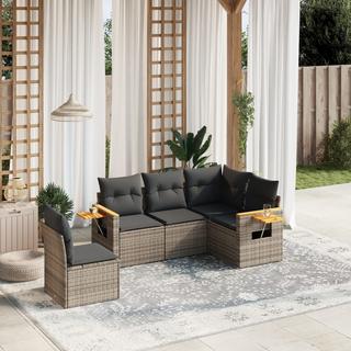 VidaXL set divano da giardino Polirattan  