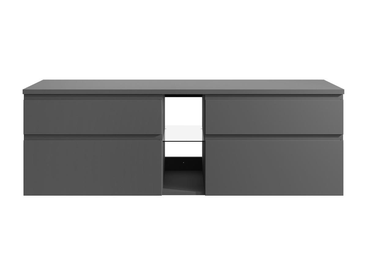 Vente-unique Mobile sotto lavabo sospeso 150 cm Grigio - MAGDALENA II  