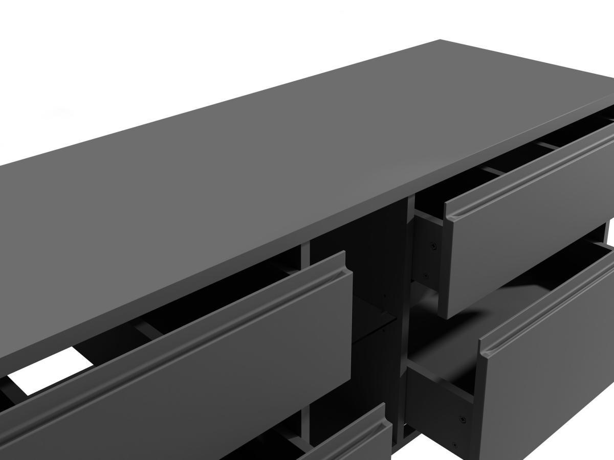 Vente-unique Mobile sotto lavabo sospeso 150 cm Grigio - MAGDALENA II  