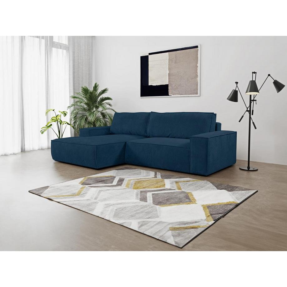 Vente-unique Ecksofa mit Schlaffunktion Kord Ecke Links AMELIA von PASCAL MORABITO  