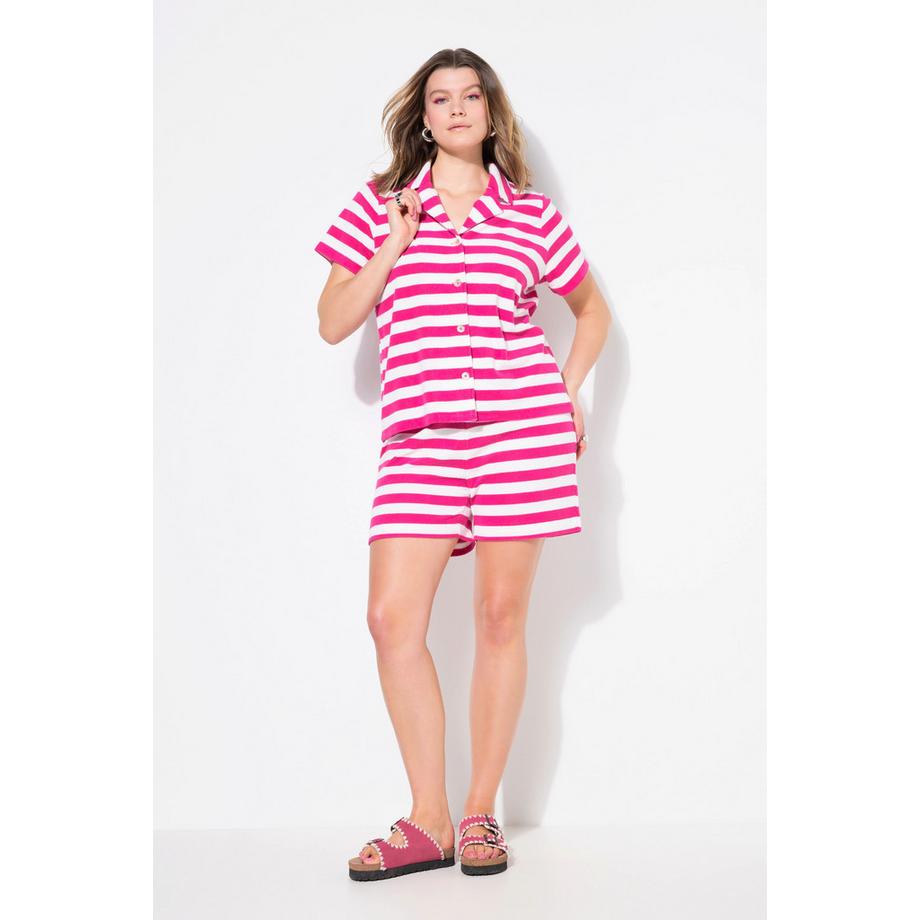 Studio Untold Pyjama Court Deux Pièces Rayé en Tissu Éponge  