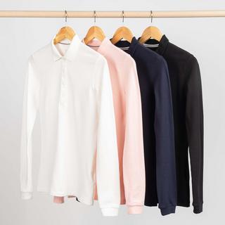 INESIS  Polo donna maniche lunghe regular fit cotone 