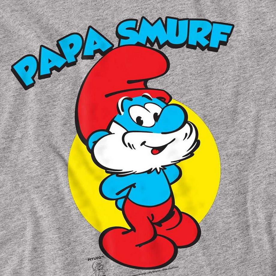 Puffi Maglietta Manica Lunga Grande Puffo  